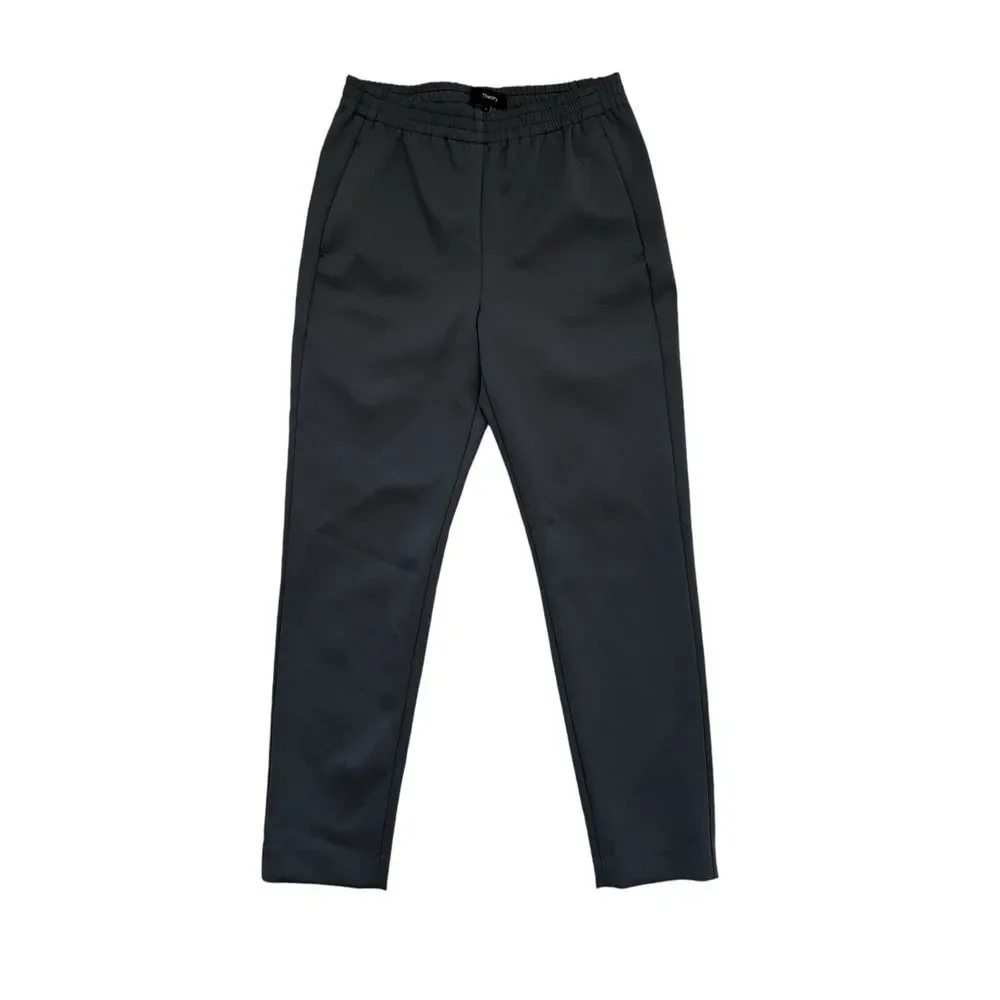 Theory Tapered Pant Knit‎ Tech Women's Size 0 Gray
